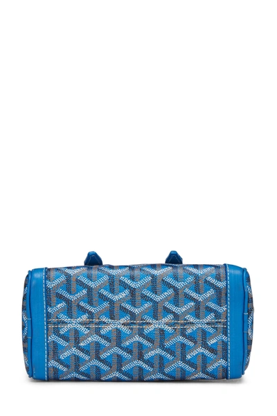 Goyard Blue Monogram Chevron Canvas Crosiere Bag.  Luxury, Lot #56361