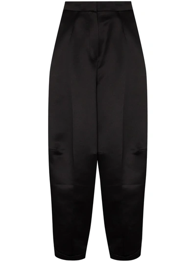 Shop Anouki High-waist Cropped Trousers In Black