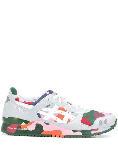 Shop Comme Des Garçons Shirt Camouflage Low-top Trainers In Grau