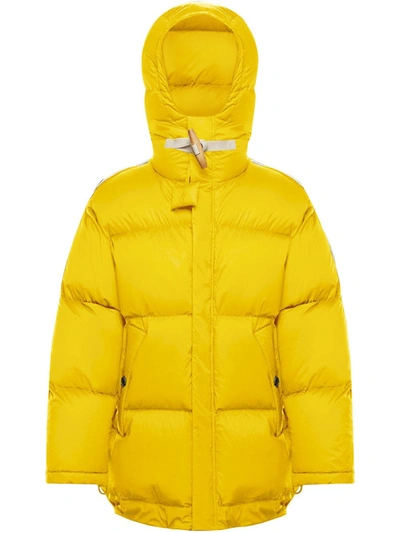 Shop Jw Anderson X Moncler Hooded Padded Jacket In Yellow