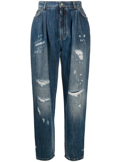 Shop Dolce & Gabbana Jeans Mit Distressed-effekt In Blue