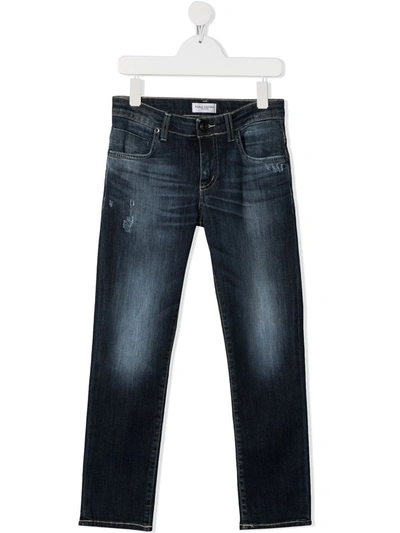 Shop Paolo Pecora Straight Leg Jeans In Blue