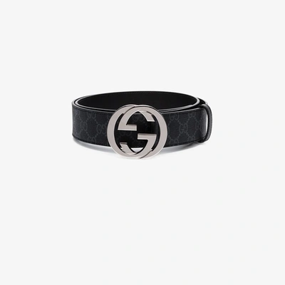 Shop Gucci Gg Supreme Belt In Black