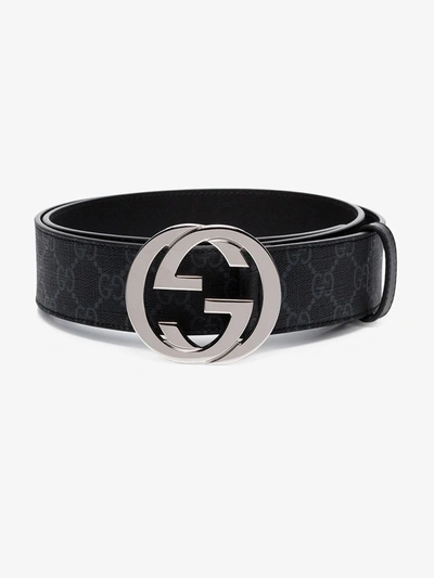 Shop Gucci Gg Supreme Belt In Black