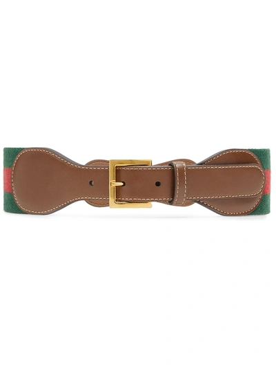 Shop Gucci Horsebit Leather Belt In Brown