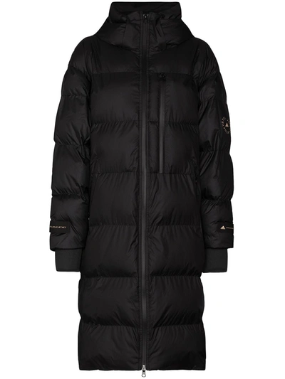 Shop Adidas By Stella Mccartney Long Puffer In Black