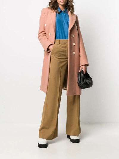 Shop Alysi Cashmere Coat In Pink