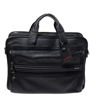 Pre-owned Tumi Black Leather Carry On Laptop Bag