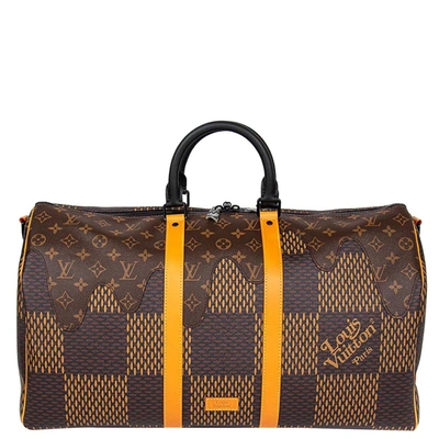 RvceShops Revival  Brown Louis Vuitton NIGO Keepall Bandouliere