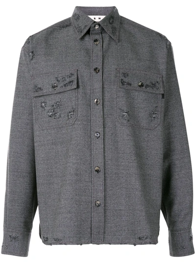 MARNI DISTRESSED-EFFECT SHIRT 