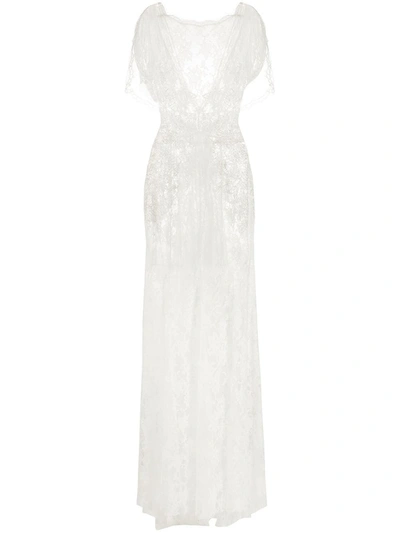 Shop Jenny Packham Venitia Lace Wedding Gown In 02 Ivory