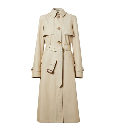 Shop Burberry Technical Cotton Gabardine Trench Coat