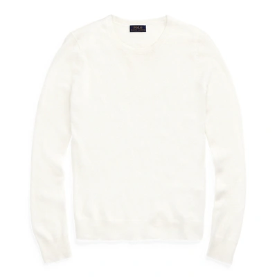 Shop Ralph Lauren Washable Cashmere Sweater In Chic Cream