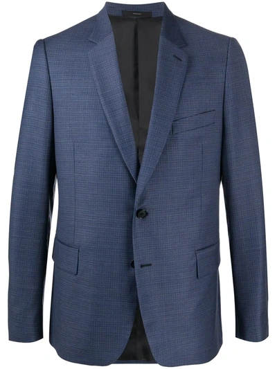 Shop Paul Smith Fitted Single-breasted Blazer In Blue