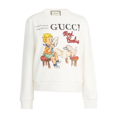 Shop Gucci Printed Sweatshirt In Sunlight