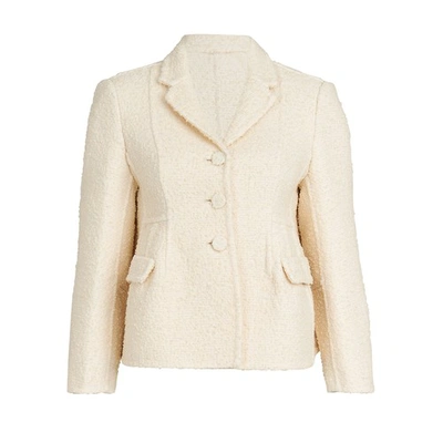 Shop Marc Jacobs The Boucle Shaped Jacket In Ivory
