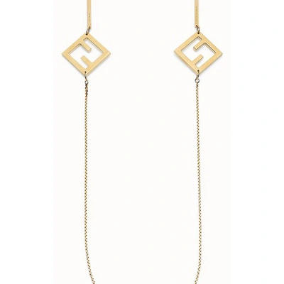 Shop Fendi Ff Glasses Chain In Gold