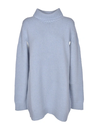 Shop Lanvin Oversized Pullover In Light Blue Cashmere