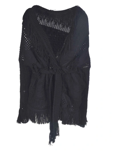 Shop Alanui Icon Net Embassy Cardigan In Black