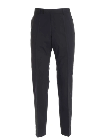 Shop Karl Lagerfeld Stretch Virgin Wool Pants In Black