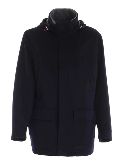 Shop Brunello Cucinelli Cashmere Parka In Blue