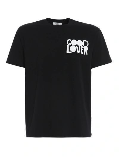 Shop Valentino Good Lover T-shirt In Black