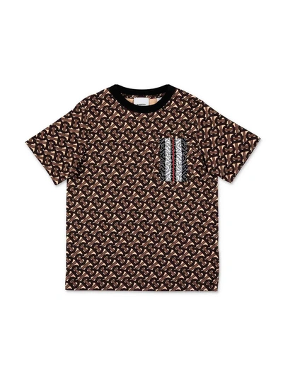 Shop Burberry Tally T-shirt In Brown