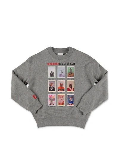 Shop Burberry Yearbook Sweatshirt In Gray In Grey