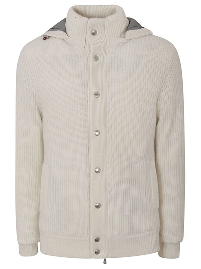 Shop Brunello Cucinelli Padded Cashmere Jacket In Ivory Color In White