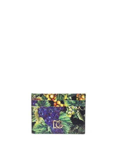 Shop Dolce & Gabbana Printed Card Holder In Multicolour