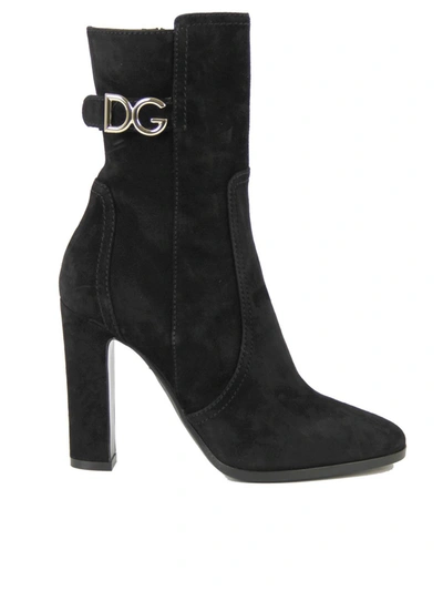 Shop Dolce & Gabbana Caroline Ankle Boots In Black