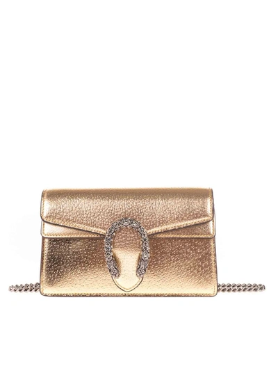 Shop Gucci Dionysus Mini Bag In Gold Color