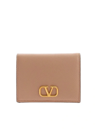 Shop Valentino Vlogo Signature Wallet In Pink