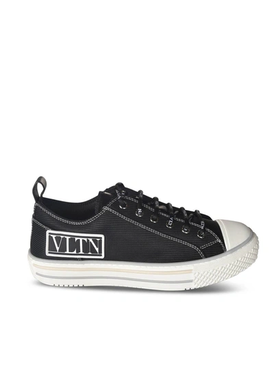 Shop Valentino Logo Insert Sneakers In Black