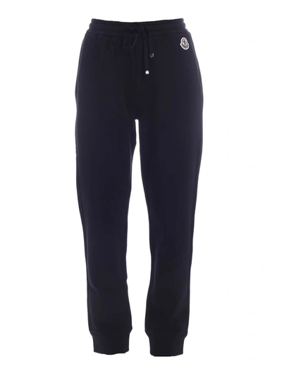 Shop Moncler Logo Sweatpants In Black