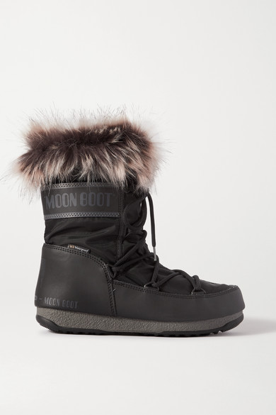faux fur moon boots