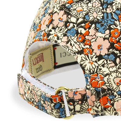 Shop Gucci Liberty Print Baseball Cap In Multi