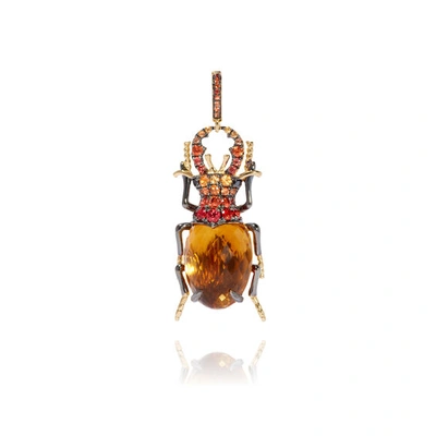 Shop Annoushka Mythology 18ct Gold Citrine Beetle Charm