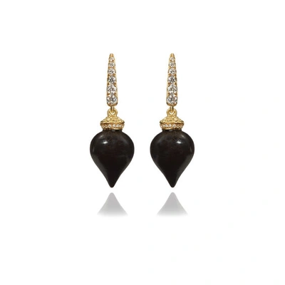 Shop Annoushka Touch Wood 18ct Gold Small Ebony Earrings