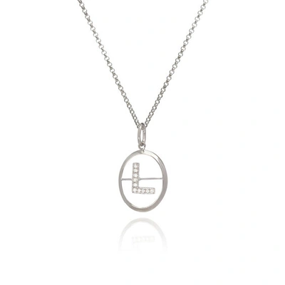 Shop Annoushka 18ct White Gold Diamond Initial L Necklace