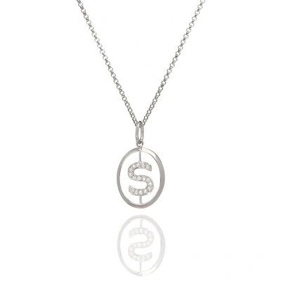 Shop Annoushka 18ct White Gold Diamond Initial S Necklace