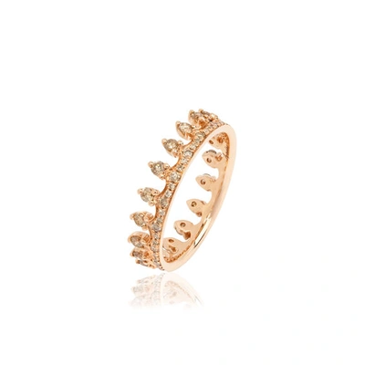 Shop Annoushka Crown 18ct Rose Gold Diamond Eternity Ring