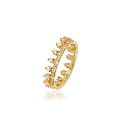 Shop Annoushka Crown 18ct Yellow Gold Diamond Eternity Ring