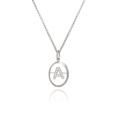 Shop Annoushka 18ct White Gold Diamond Initial A Necklace