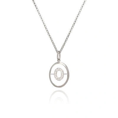 Shop Annoushka 18ct White Gold Diamond Initial O Necklace