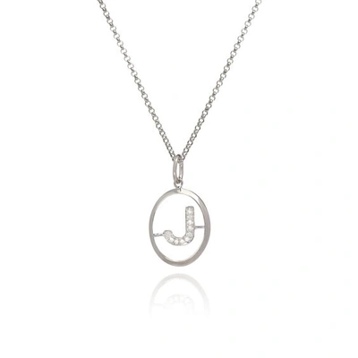 Shop Annoushka 18ct White Gold Diamond Initial J Necklace