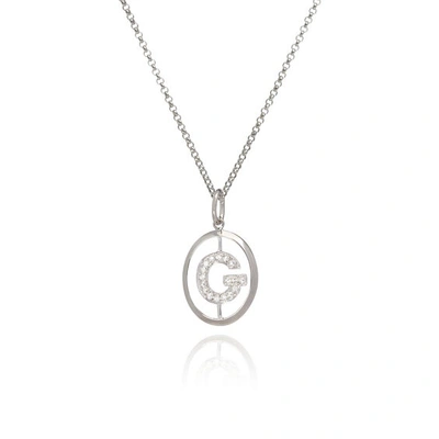Shop Annoushka 18ct White Gold Diamond Initial G Necklace