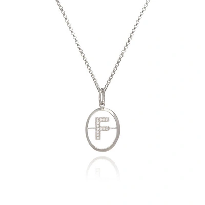 Shop Annoushka 18ct White Gold Diamond Initial F Necklace