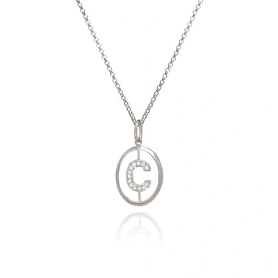Shop Annoushka 18ct White Gold Diamond Initial C Necklace