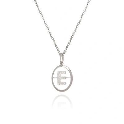 Shop Annoushka 18ct White Gold Diamond Initial E Necklace